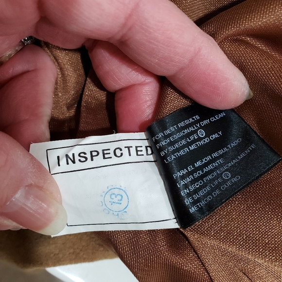 Mixit Genuine Leather Suede boho Midi Skirt 10 - Picture 9 of 10